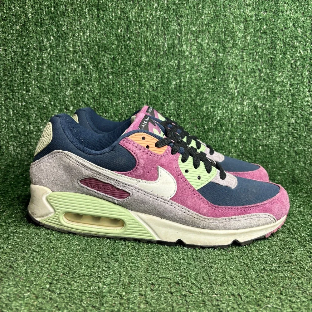 Nike Air Max 90  NRG Light Bordeaux Suede Mesh Athletic Sneaker Purple Mens 10.5